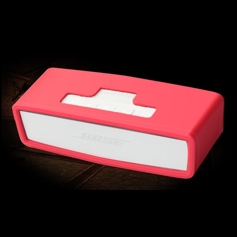 V562-RR1819G7PI-202508281625-00 Shockproof Soft Silicone Case for Bose Soundlink Mini 1 / 2 Bluetooth Speaker - Rose Red - Image 1