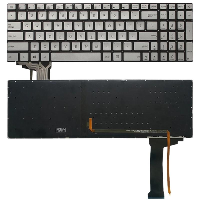V562-S5761SPS-202508290435-00 Backlit Keyboard for Asus Gl552 and N552 Series - Silver - Image 1