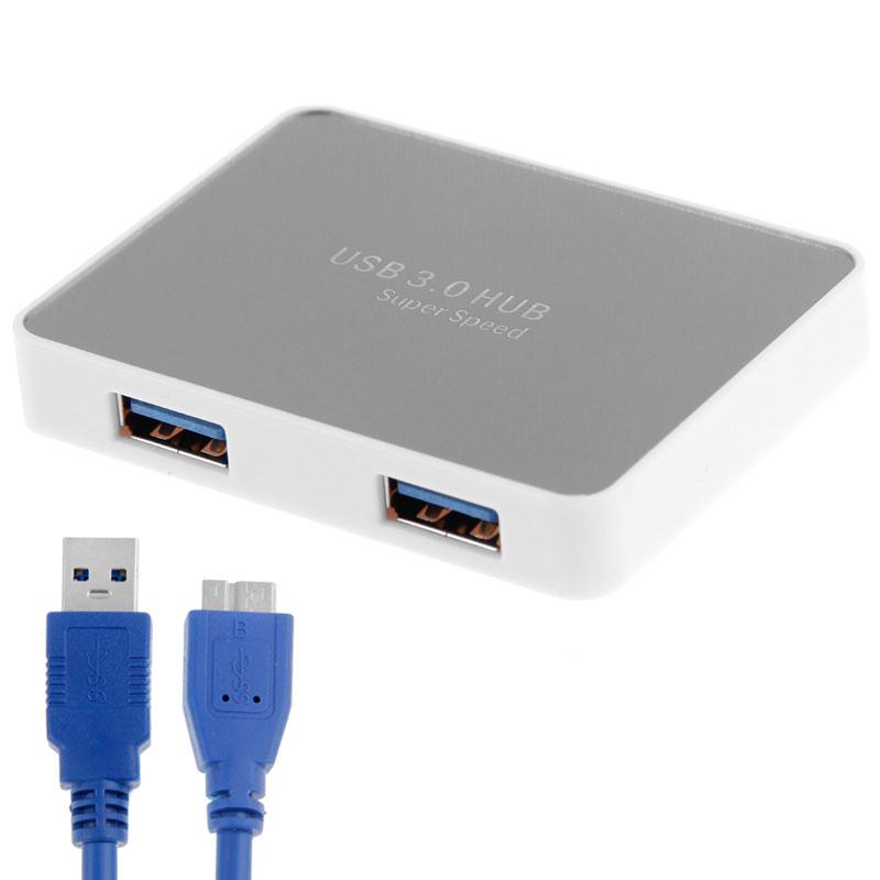 V562-W1322-CP-S-202508292210-00 4-Port Usb 3.0 Hub + 60Cm Cable Fast Data Transfer - White - Image 1