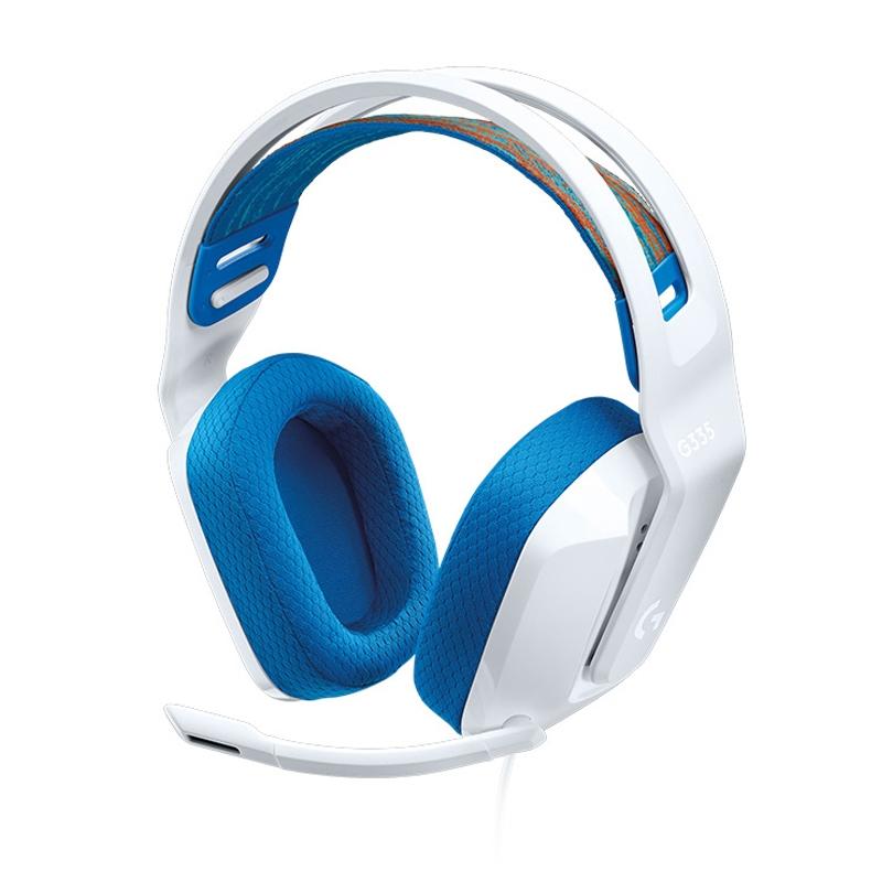 V562-W2645BK-202508292150-00 Foldable Wired Gaming Headset With Mic - White - Image 1