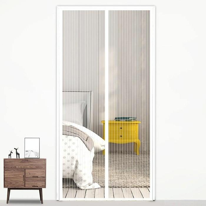 V562-W3172CH-202508281345-00 190x100cm Magnetic Mosquito-proof Screen Door Curtain - Magic Mesh - White - Image 1