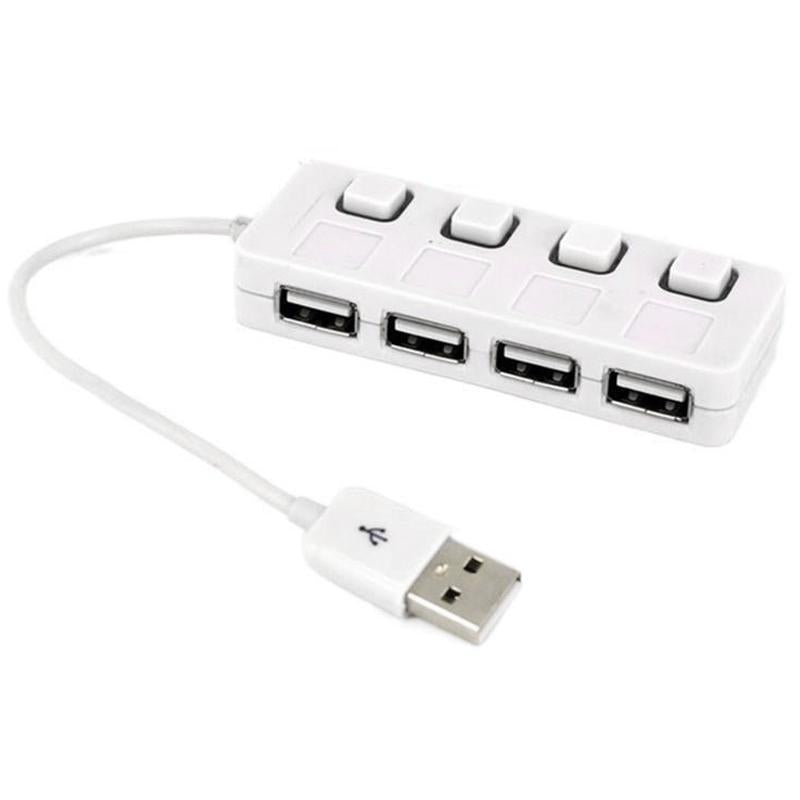 V562-W6120-HU-S-202508292126-00 4-Port Usb 2.0 Hub With Switches - White - Image 1