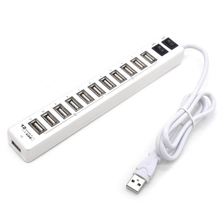 V562-W7111-HU-S-202508292035-00 12-Port Usb 2.0 Hub For Laptops And Netbooks - White - Image 1