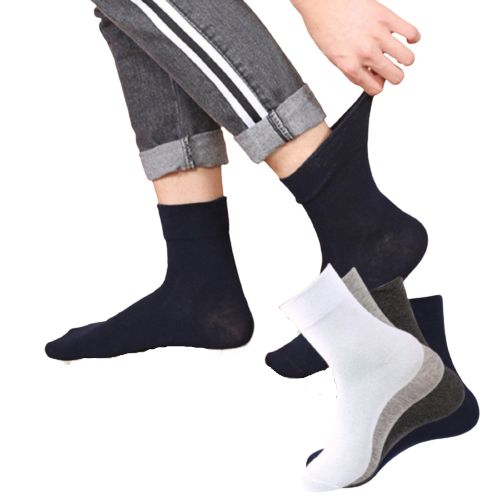 V563-10COTTONLTSOX-CHRCL2-8-202509090847-00 10x Pairs COTTON Rich LOOSE TOP SOCKS Medical Circulation Diabetic Comfort BULK - - - Image 1