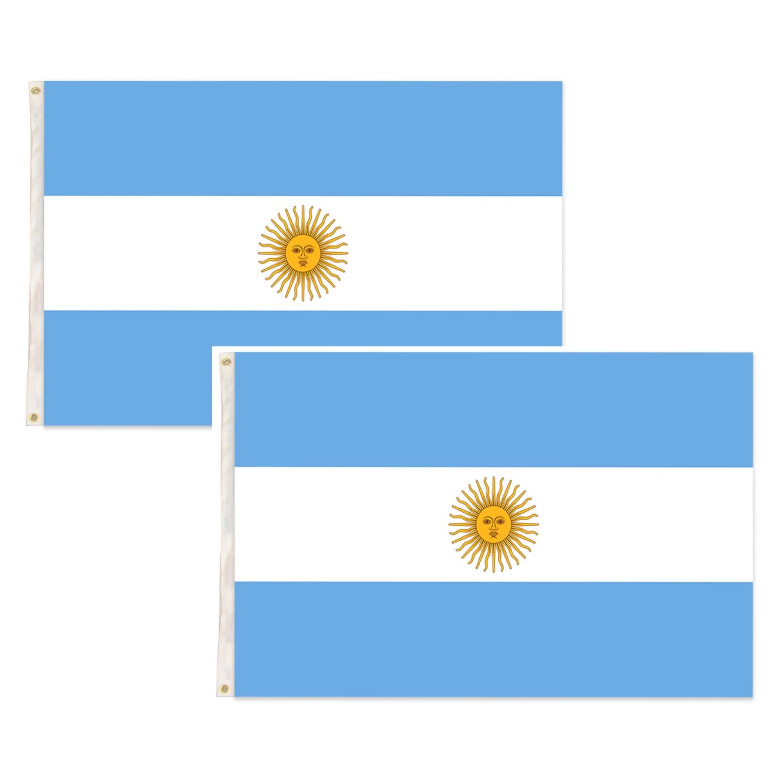 V563-13236_2X-202509120850-00 2x Argentina Country Flags Heavy Duty Argentine Argentinian - 150cm x 90cm - Image 1
