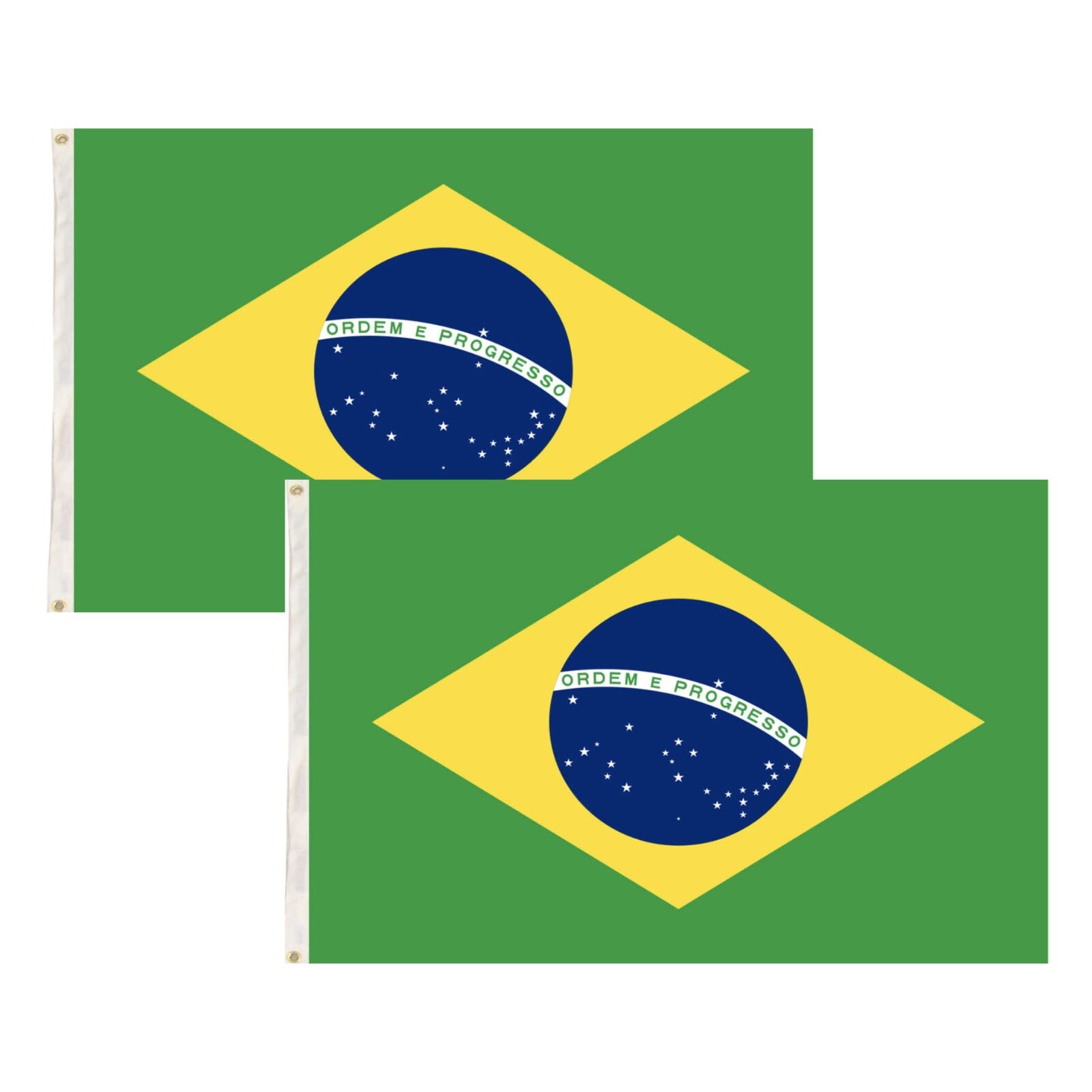 V563-13244_2X-202509120852-00 2x Brazil Country Flags Heavy Duty Brasil World Cup Brazilian - 150cm x 90cm - Image 1