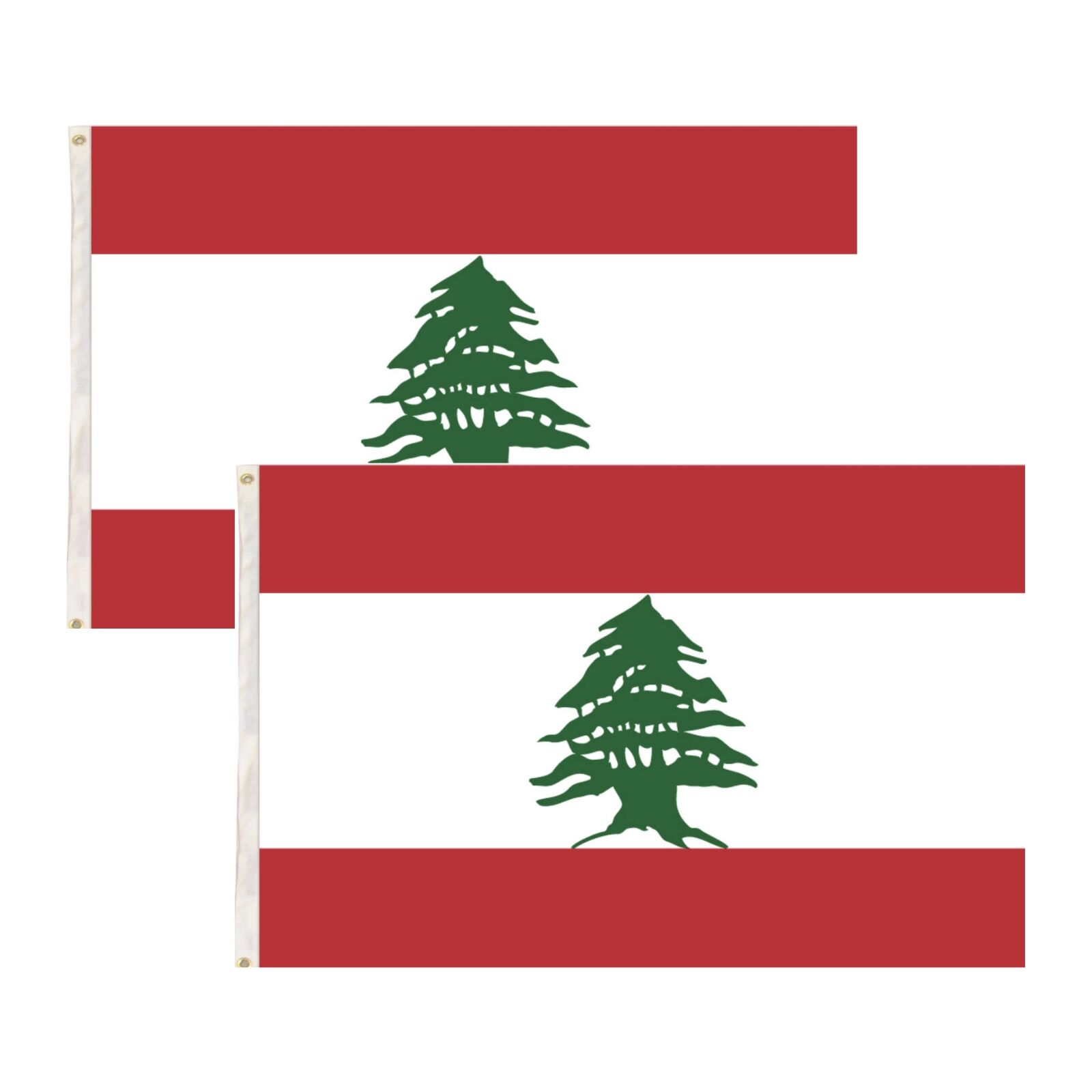 V563-13286_2X-202509120853-00 2x Lebanon Lebanese Country Flags Heavy Duty Outdoor - 150cm x 90cm - Image 1