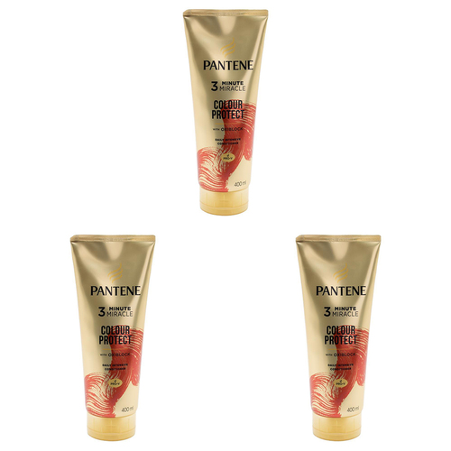 V563-4987176043290-3PCS-202508190820-00 3x Pantene 400ml 3 Minute Miracle Colour w Oxiblock Intensive Conditioner - Image 1