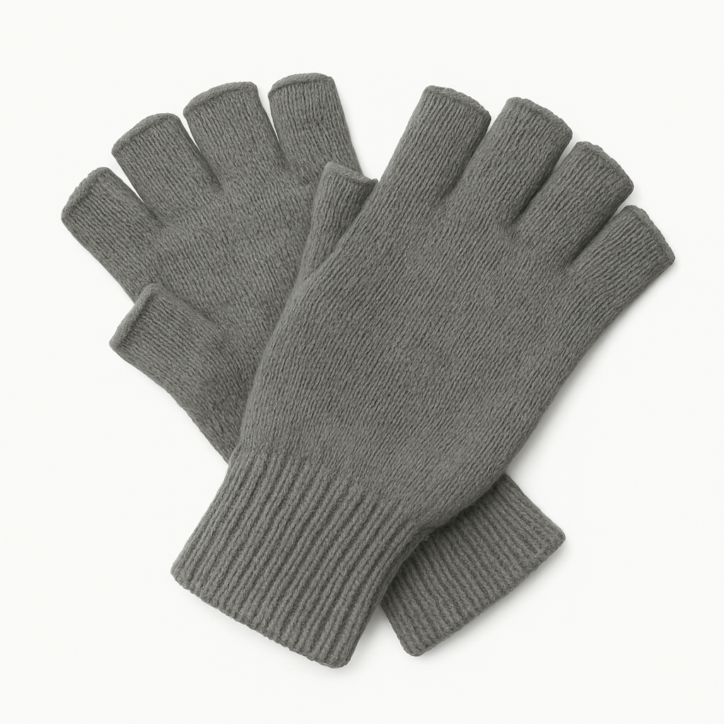 V563-75-0018-CH-202507281730-00 DENTS 3M THINSULATE Polar Fleece Fingerless Gloves Warm Knitted Insulation - Charcoal - Image 1