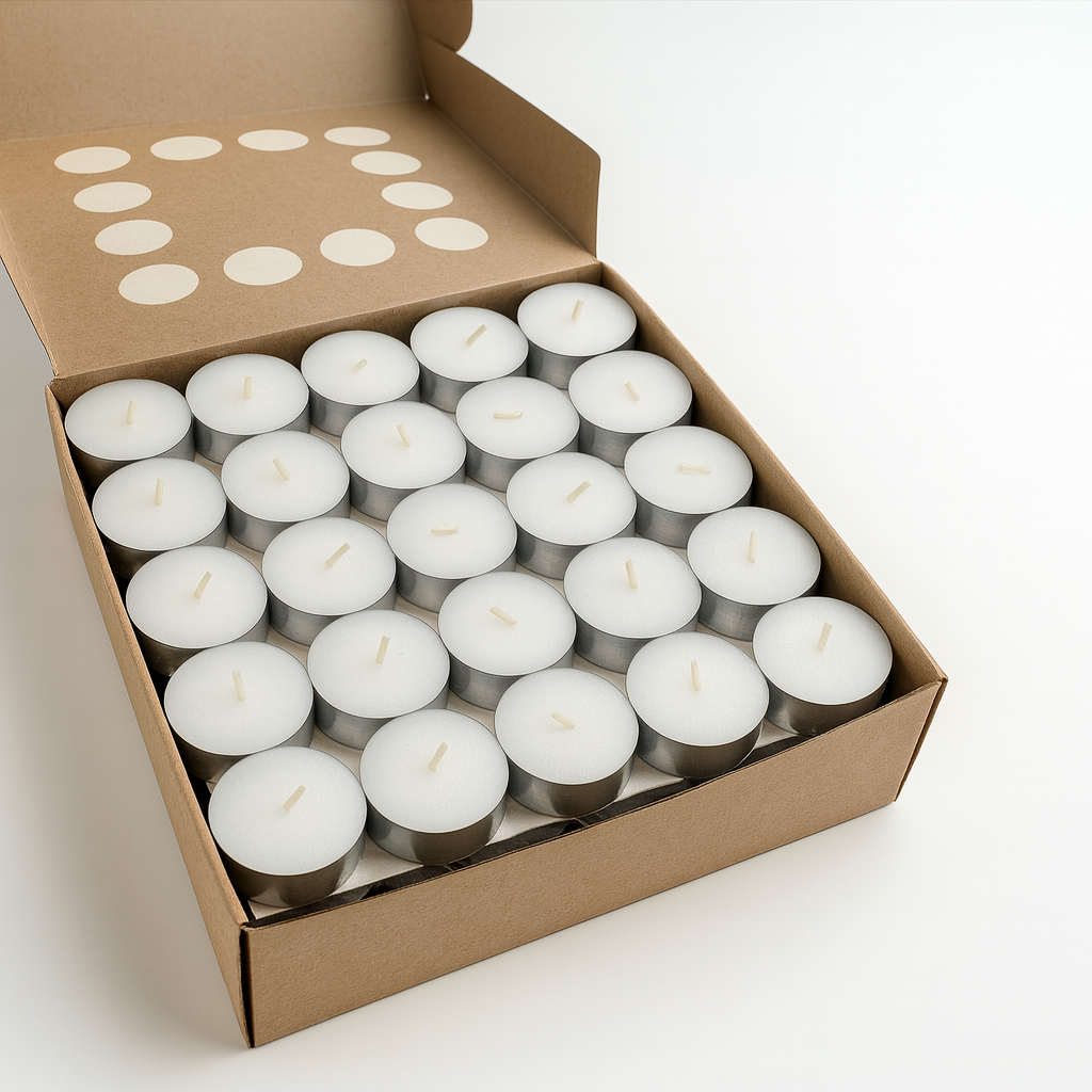 V563-BR-400P-TEALIGHTCAND9-202509090852-00 400pcs TEA LIGHT CANDLES 9 Hour Burn Tealight Wedding Smokeless Crystal Wax BULK - Image 1