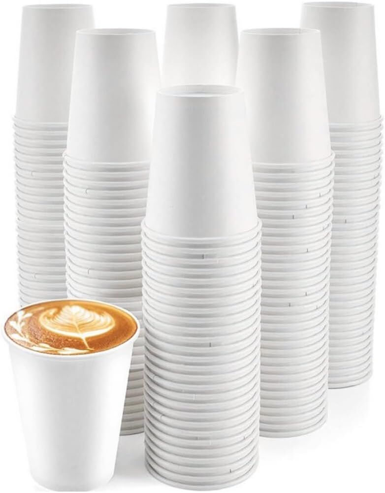 V563-PA0876-50-1BOX-202508190853-00 1200 White Disposable Coffee Cups 8oz Extra Strong Takeaway Paper Take Away Bulk - Image 1