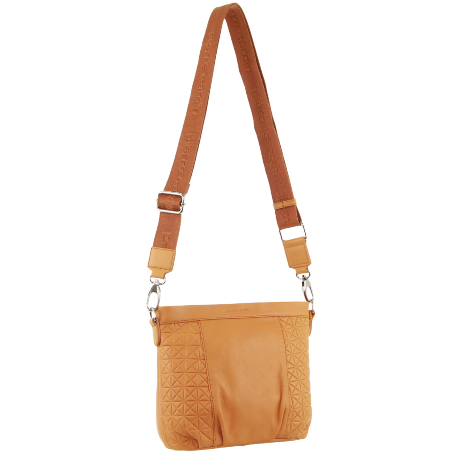 V563-PC3683-APRICOT-202508190815-00 Pierre Cardin Leather Crossbody Bag w/ Shoulder Strap in Apricot - Image 1