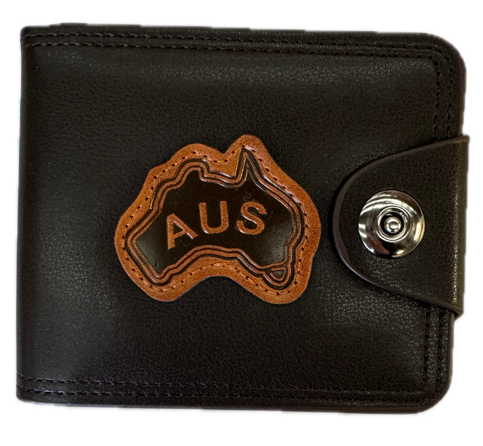 V563-WALLET-AUS-BROWN-202508271734-00 Souvenir Wallet Australia Classic AUS in Brown - Image 1