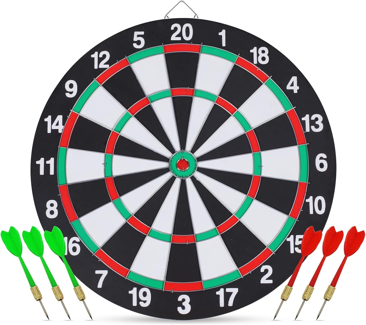 V563-YU5439-202508260920-00 15" Dartboard Dart Board with Steel Darts Professional Competition Party Game - Image 1