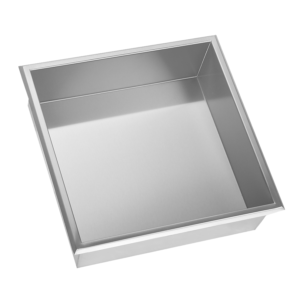 V63-900661-202508041441-00 336 x 336 x 101mm Shower Niche Single Shelf Organizer No Tile Needed in Stainless Steel Finish - Image 1