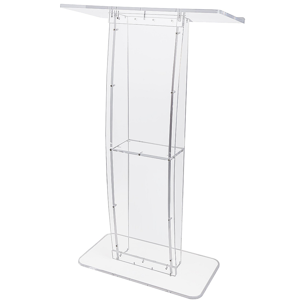V63-931391-202508142010-00 120cm Acrylic Podium Stand Transparent - Image 1