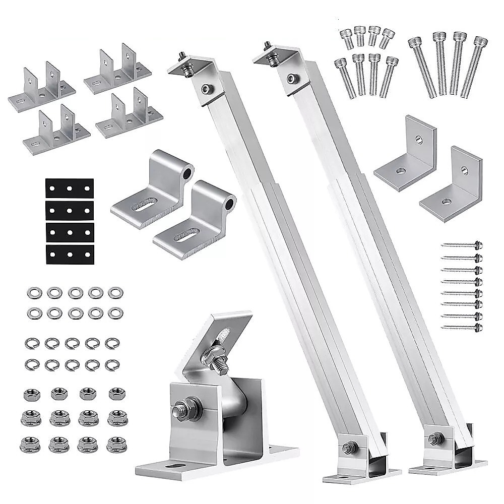 V63-952361-202507081120-00 Adjustable Solar Panel Tilt Mount Brackets Kit Ground Roof Boat Mounting System - Image 1