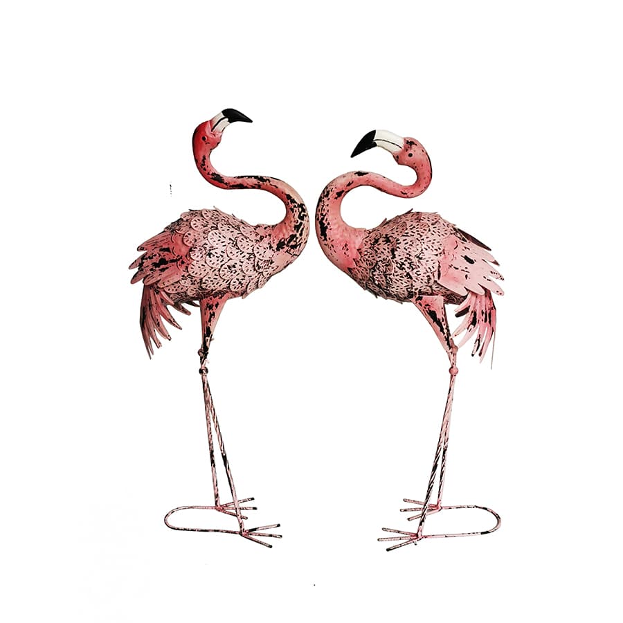 V637-03807FLA-202508251415-00 Set 2 Asst Flamingo Statues 96cm - Image 1