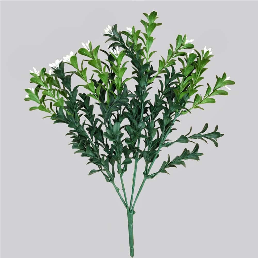 V637-1016046-202508251345-00 Artificial Flowering Boxwood Stem UV Resistant 30cm - Image 1
