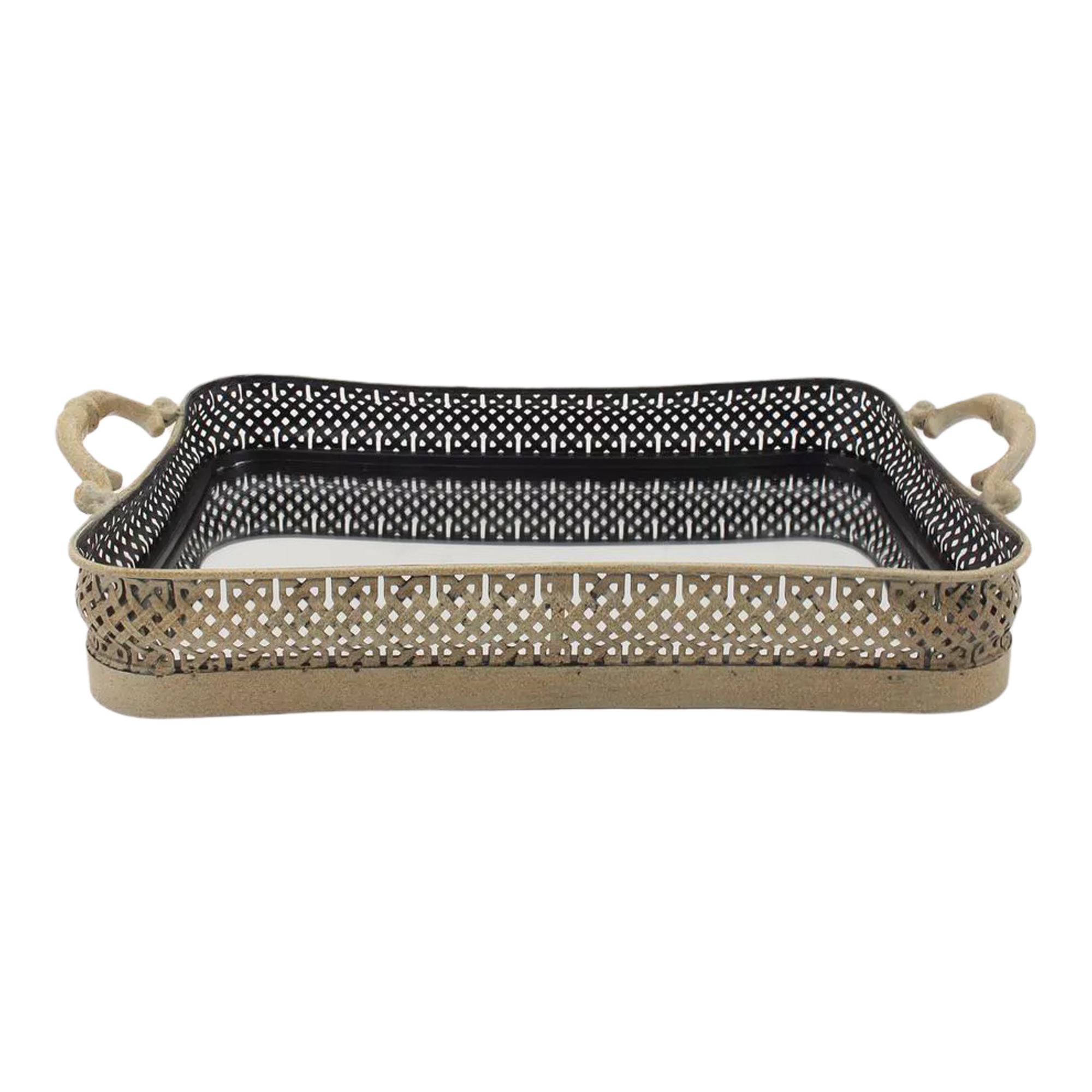 V637-19691TRA-202508251235-00 Elementals Curved Mirrored Tray 47cm - Image 1