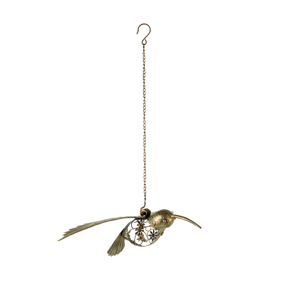 V637-30402BRD-202508251353-00 Large Metal Hanging Hummingbird 60cm - Image 1
