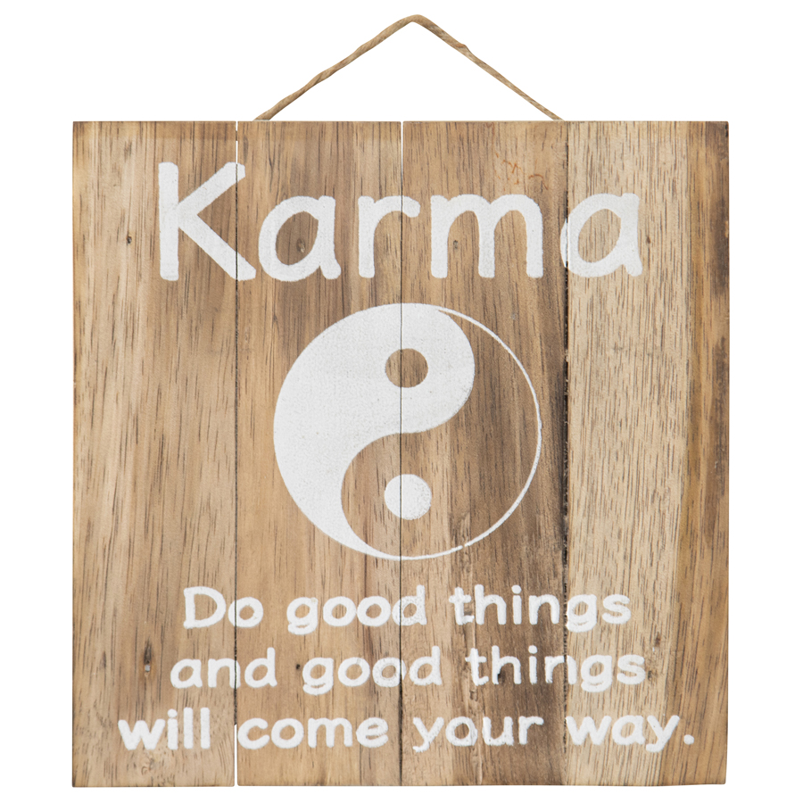 V637-33781WAL-202508251415-00 Handcrafted Karma Wall Art 20x20cm - Image 1