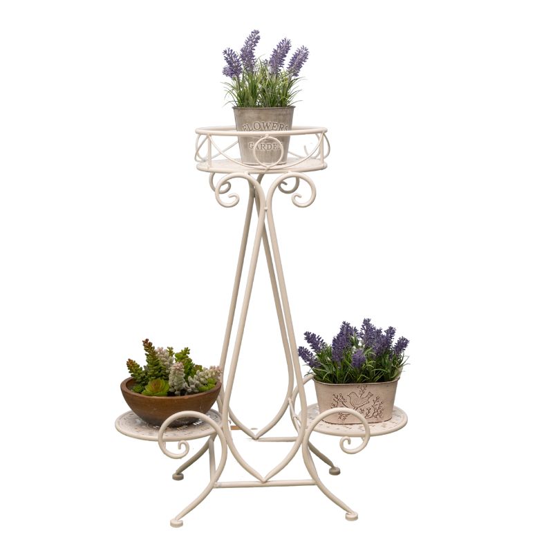 V637-48114STD-202508251530-00 Riviera A 3 Round Potplant Pyramid Stand 68cm - Image 1