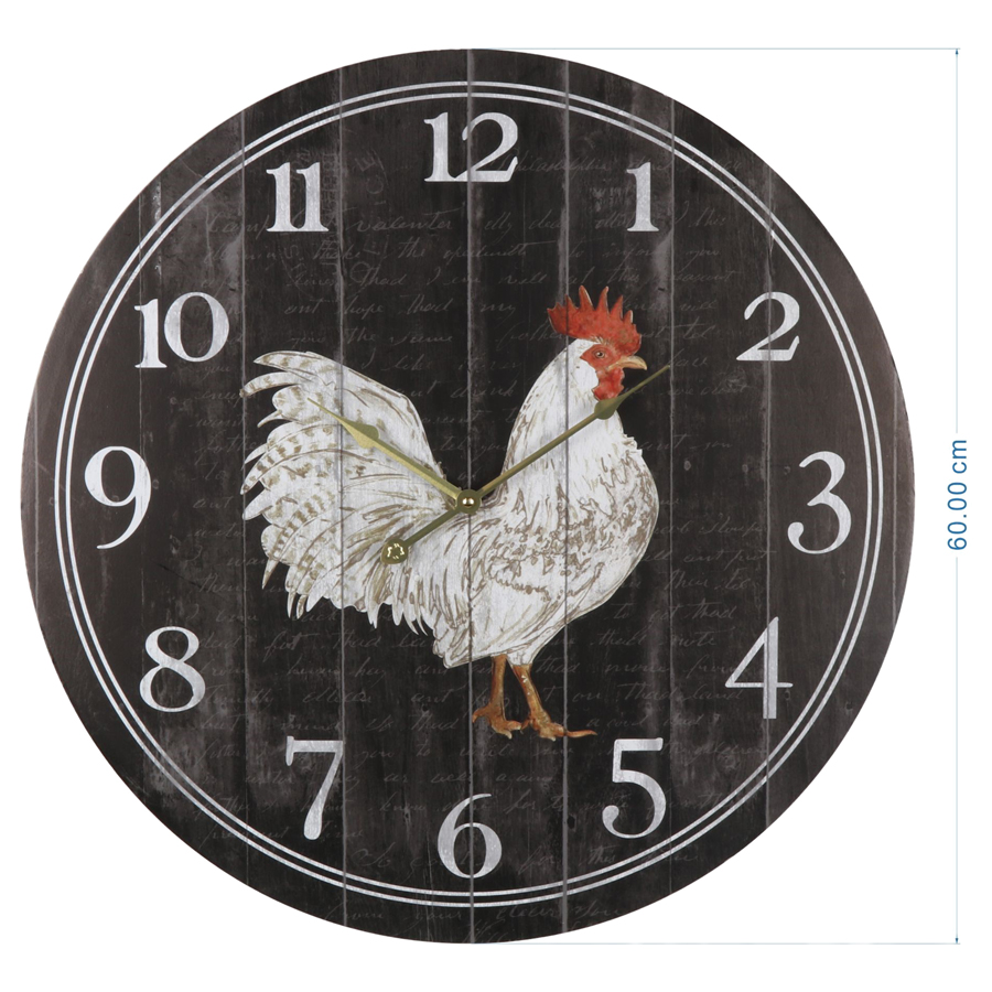 V637-56011CLK-202508251735-00 Chook Wall Clock 60cm - Image 1