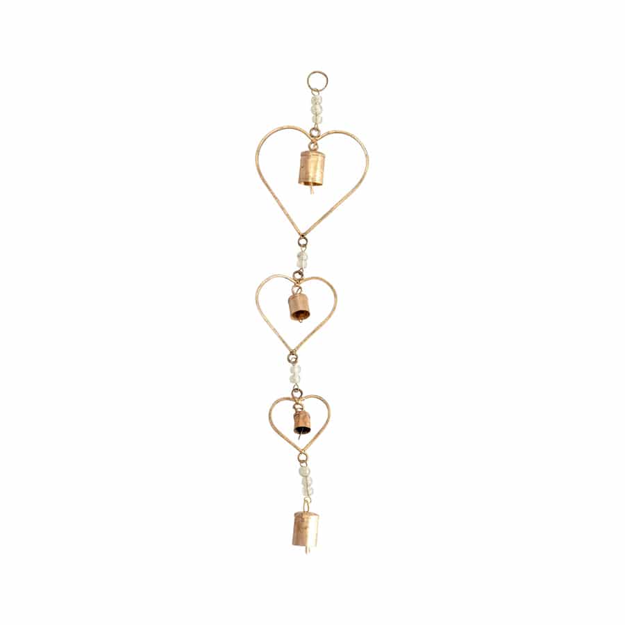 V637-67527HRT-202508251845-00 Hanging Chime w Hearts 56cm - Image 1