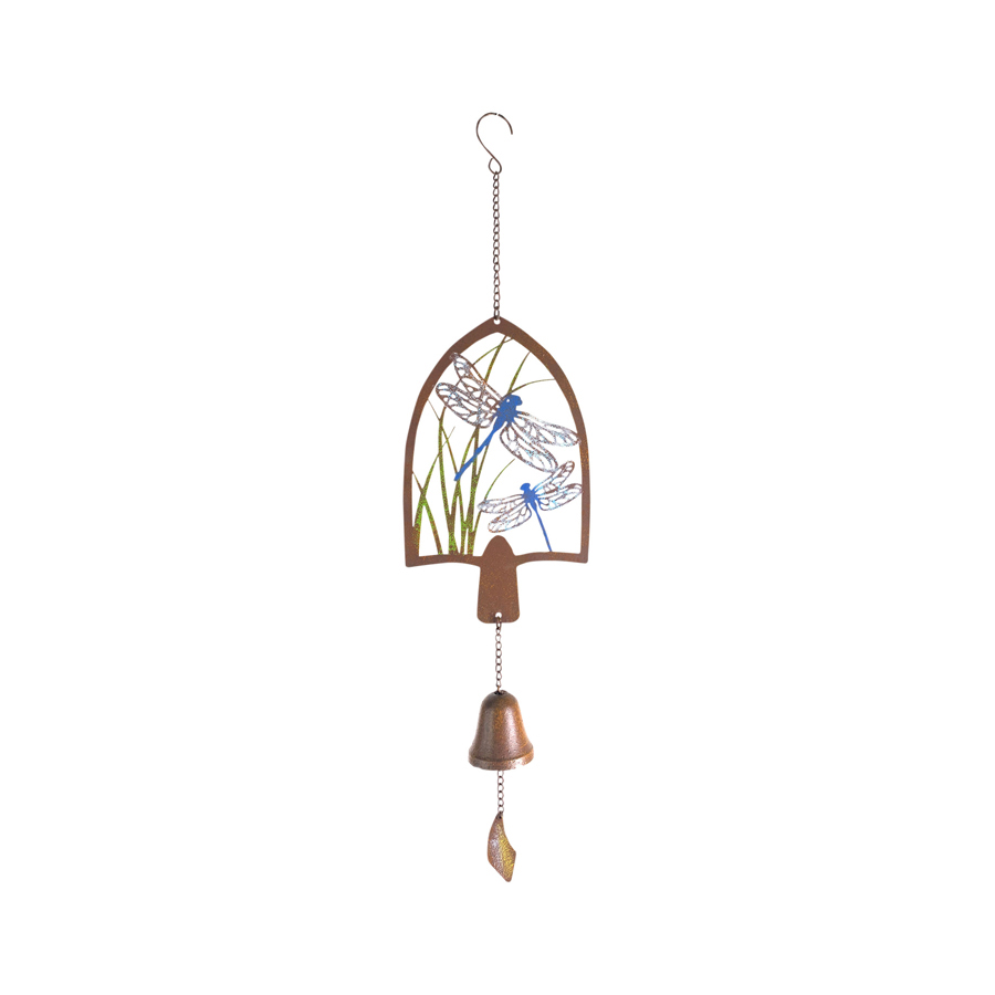 V637-71455DRG-202508251920-00 Dragonfly in Arch Hanging Bell 70cm - Image 1