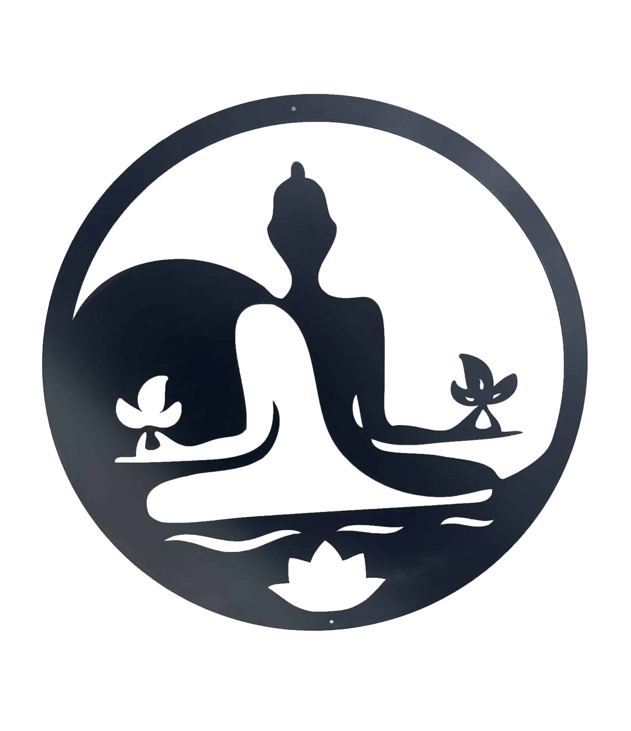 V637-71649BUD-202508251945-00 Laser Cut Yin & Yang Buddha Wall Art 60cm - Image 1