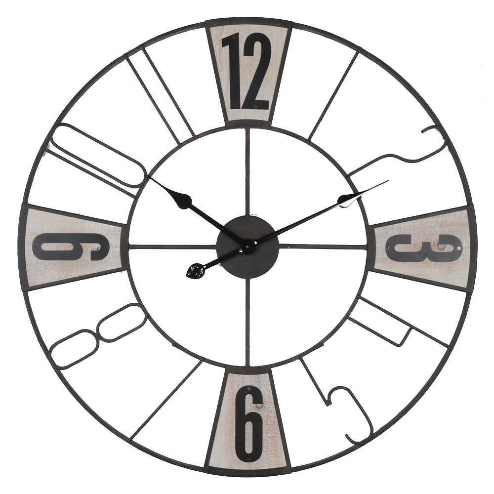 V637-ACC32056-202508251930-00 Fine Iron Round Wall Clock 68cm - Image 1