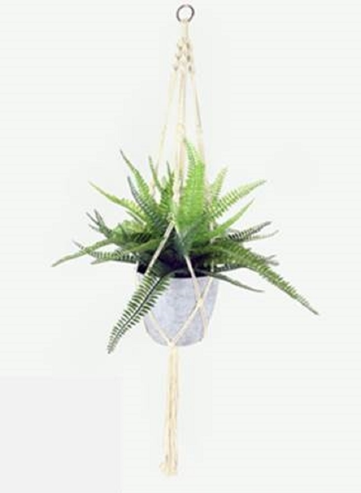 V637-AFL28322-202508251945-00 Artificial Hanging Fern Plant in Pot 95cm - Image 1