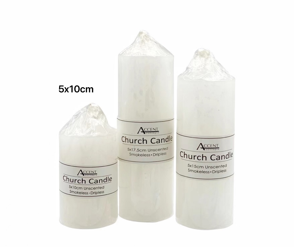 V637-CPU27346-202508251755-00 bulk 36 Unscented White Church Candle 150G 10cm - Image 1