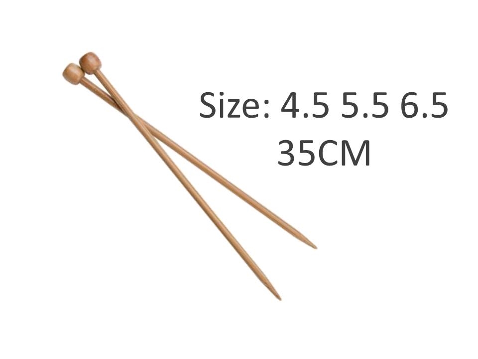 V637-CRA21841-202508251853-00 bulk 24 Bamboo Knitting Needle Size 4.5mm 5.5mm 6.5mm - Image 1
