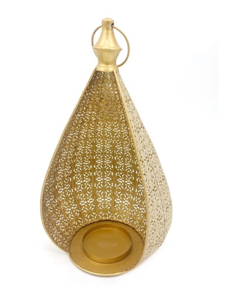 V637-DCO29732-202508251545-00 Moroccan Style Waterdrop Lantern Candle Holder 35cm - Image 1