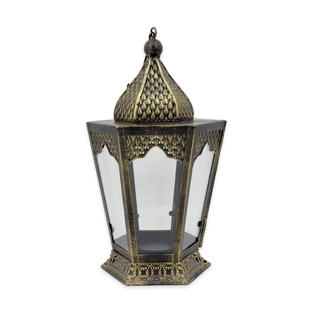 V637-DCO34067-202508251625-00 Moroccan Lantern Antique Look Metal 37cm - Image 1