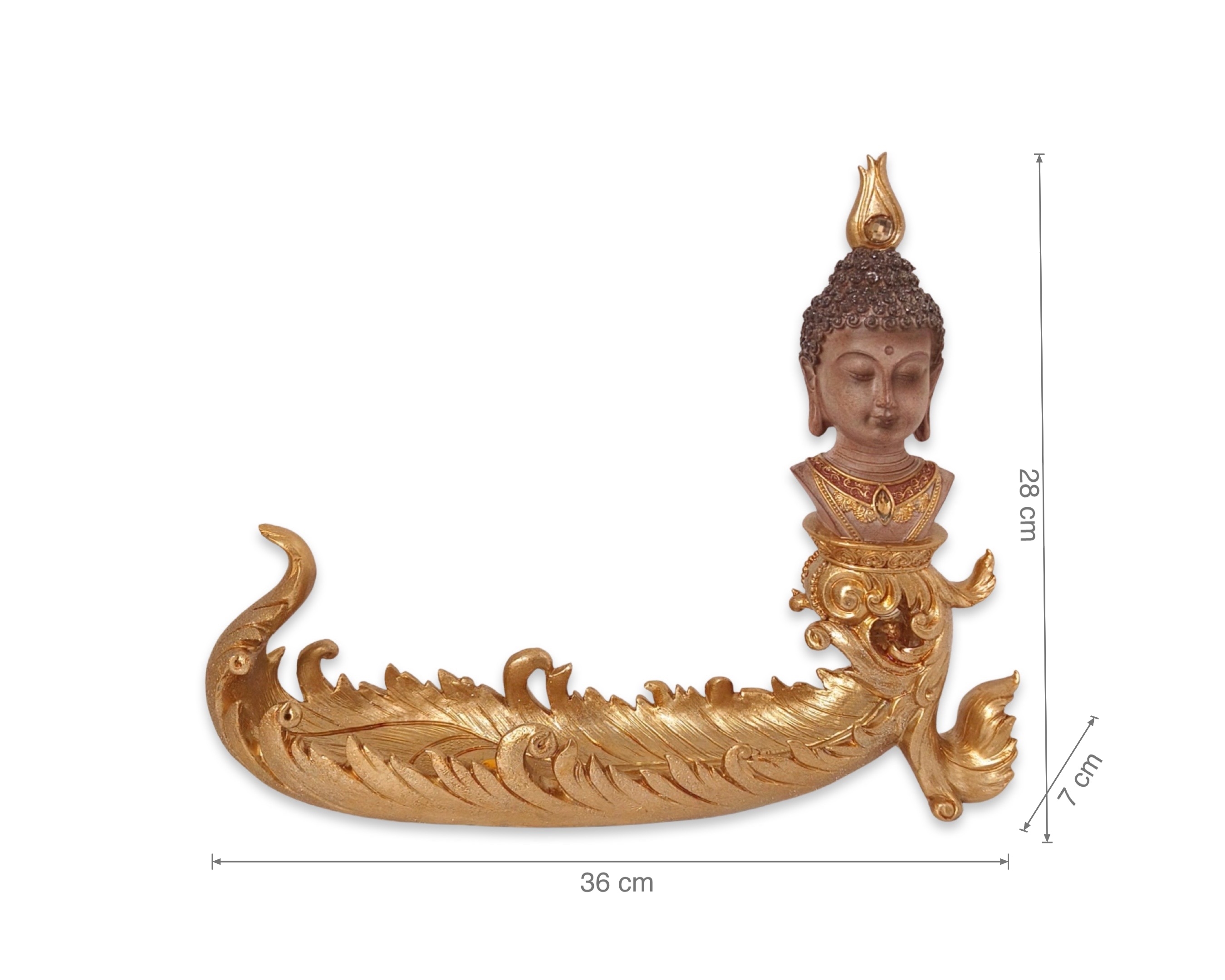 V637-DCO34718-202508251630-00 Buddha Statue Incense Holder 36cm - Image 1