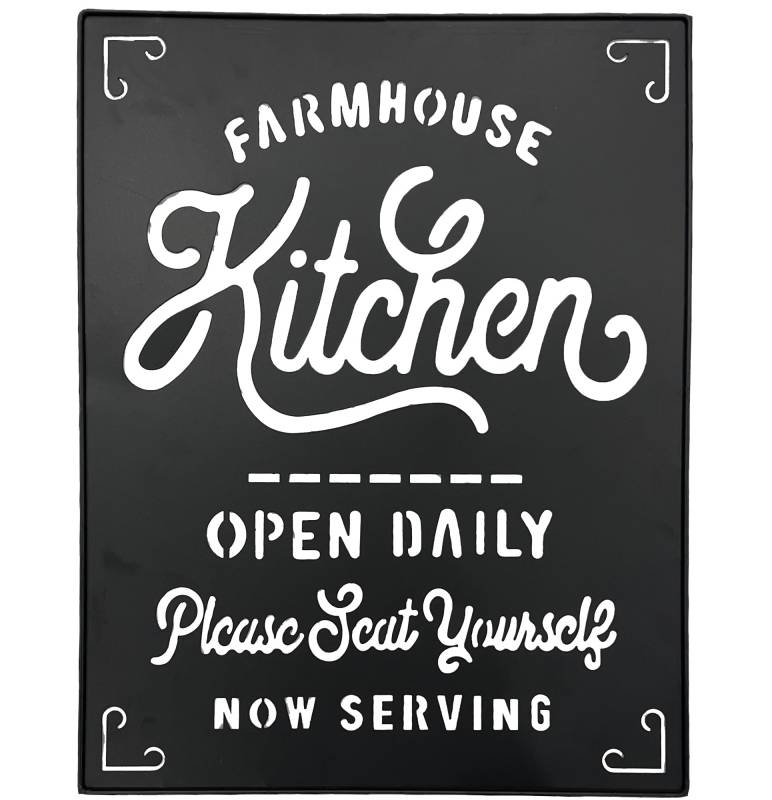 V637-E144897-202508251852-00 Farmhouse Kitchen Metal Sign 32x42cm - Image 1