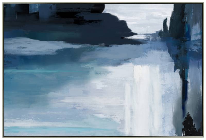 V637-E592400-202508252220-00 Baby Blue Framed Canvas 120x80cm - Image 1