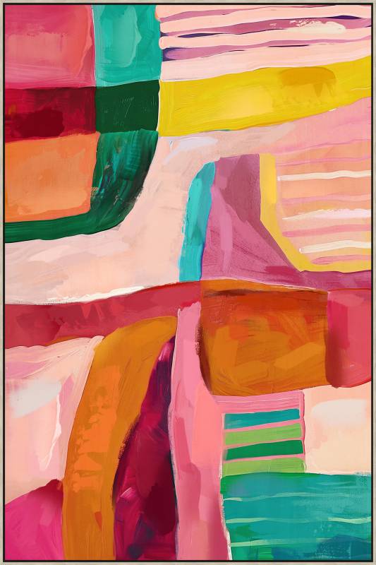 V637-E592555-202508252230-00 Grooves Framed Canvas 80x120cm - Image 1