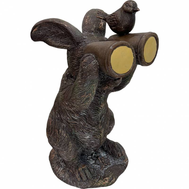 V637-E638027-202508252315-00 Rabbit Binocular Statue 30x43cm - Image 1
