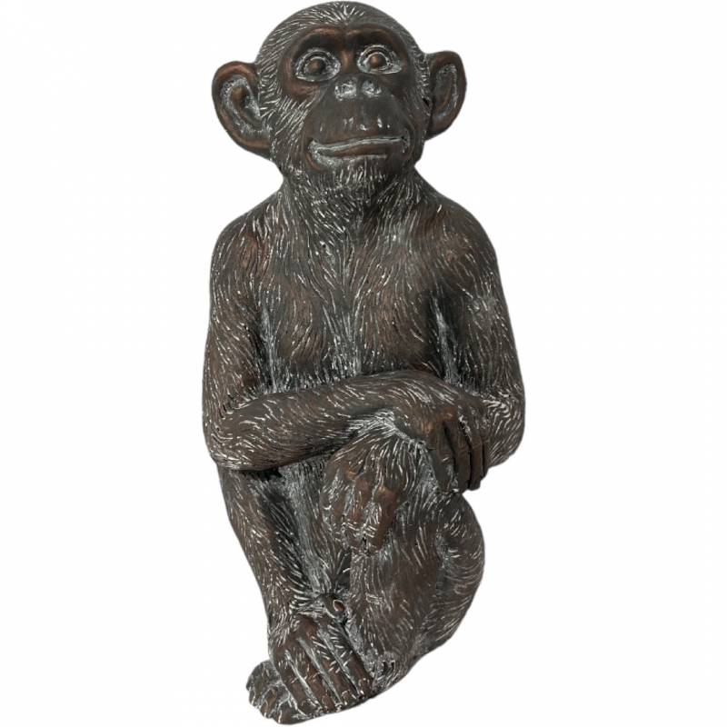 V637-E638030-202508252315-00 Happy Sitting Monkey Statue 28x54cm - Image 1