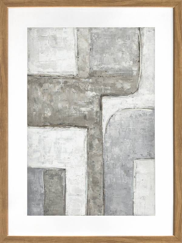 V637-E646066-202508252335-00 Easy Abstract Artwork Framed W Glass Front 60x80cm - Image 1
