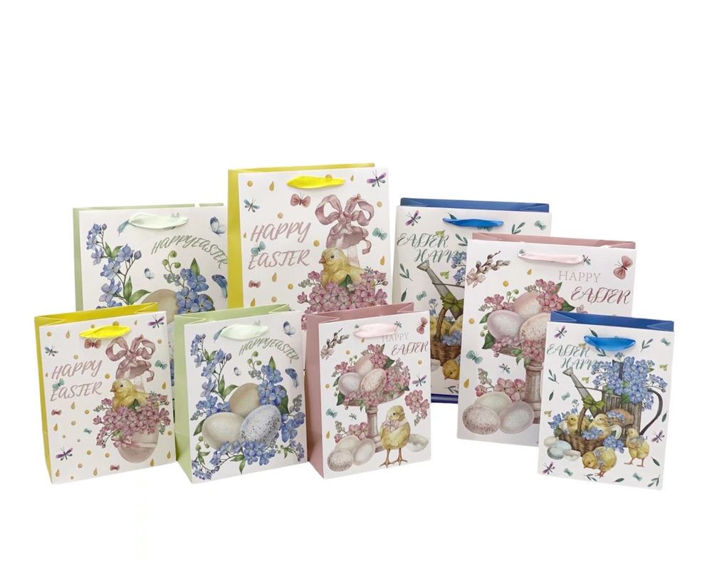 V637-EAS32835-202508252010-00 bulk 24 Xlarge Easter Garden Hunt Gift Bag Assort Present 42cm - Image 1