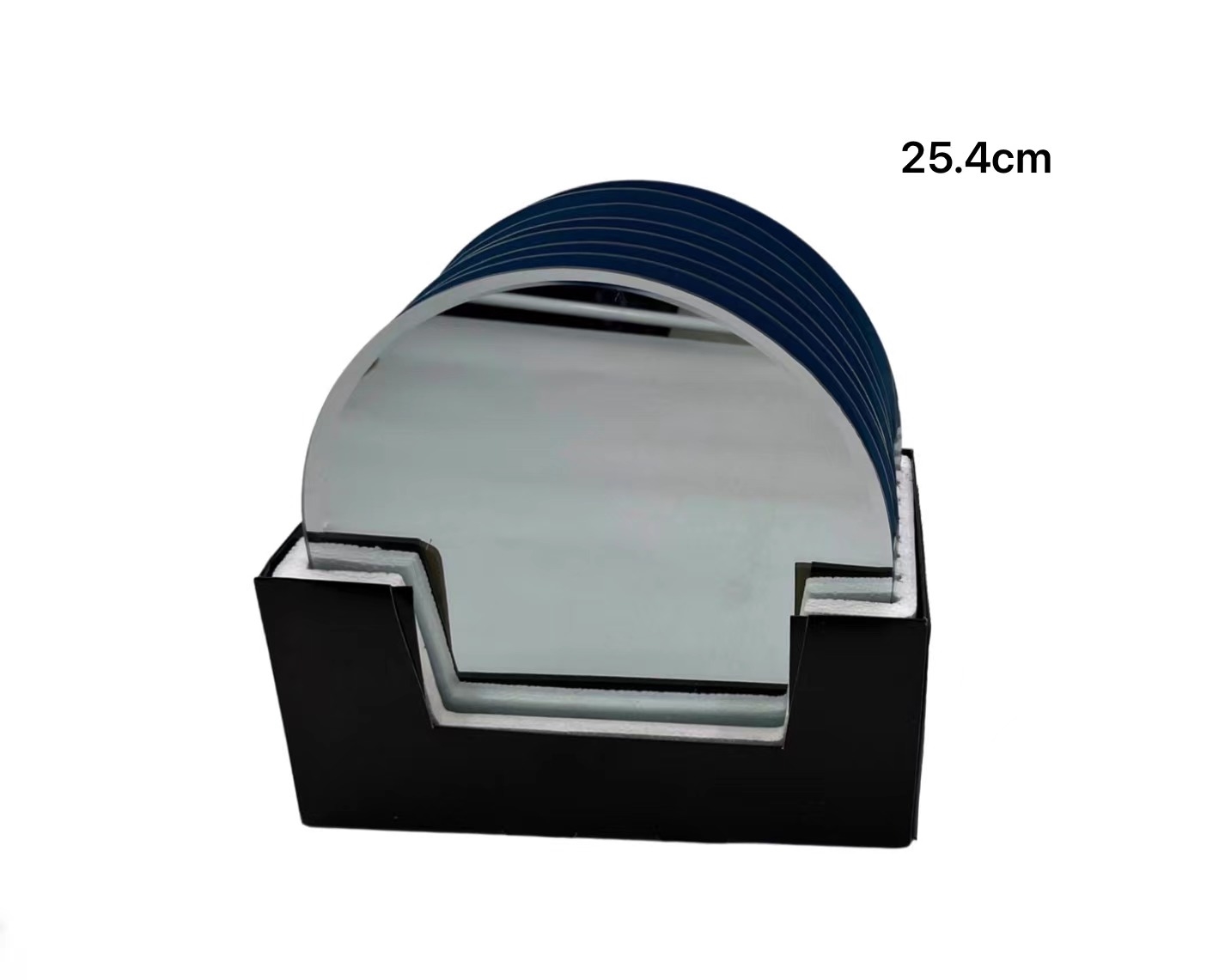 V637-GCH32479-202508252025-00 bulk 16 Mirror Candle Holder 25cm - Image 1