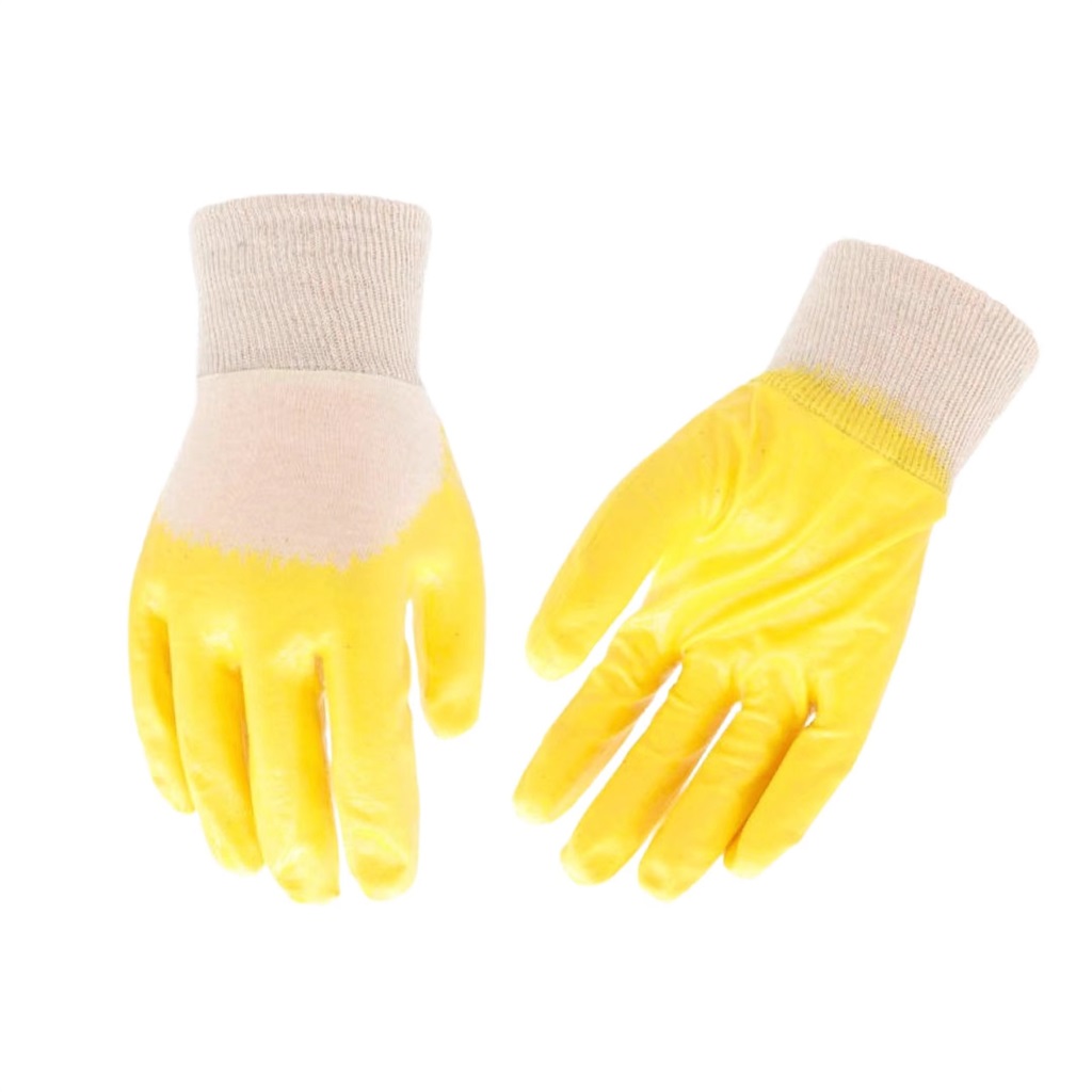 V637-GRT32796-202508252053-00 bulk 24 Yellow Nitrile Garden Gloves Coated w Interlock Liner 2 Sizes - Image 1