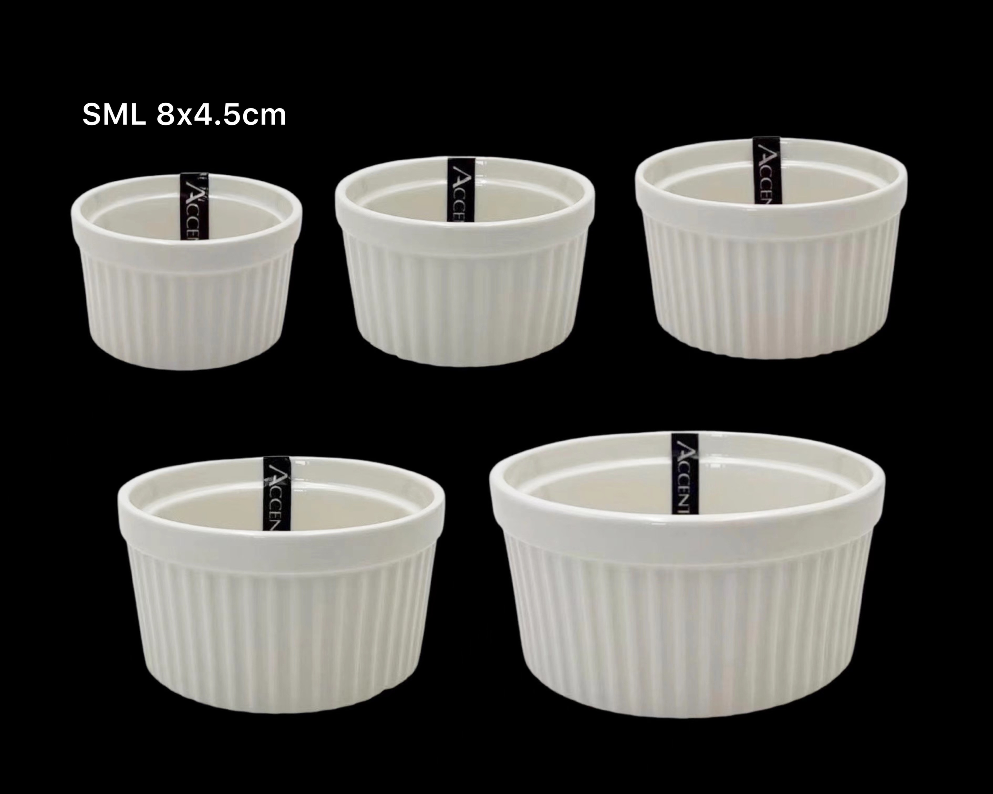 V637-KIT32840-202508252315-00 bulk 48 Small New Bone China Ramekln 8x4cm - Image 1