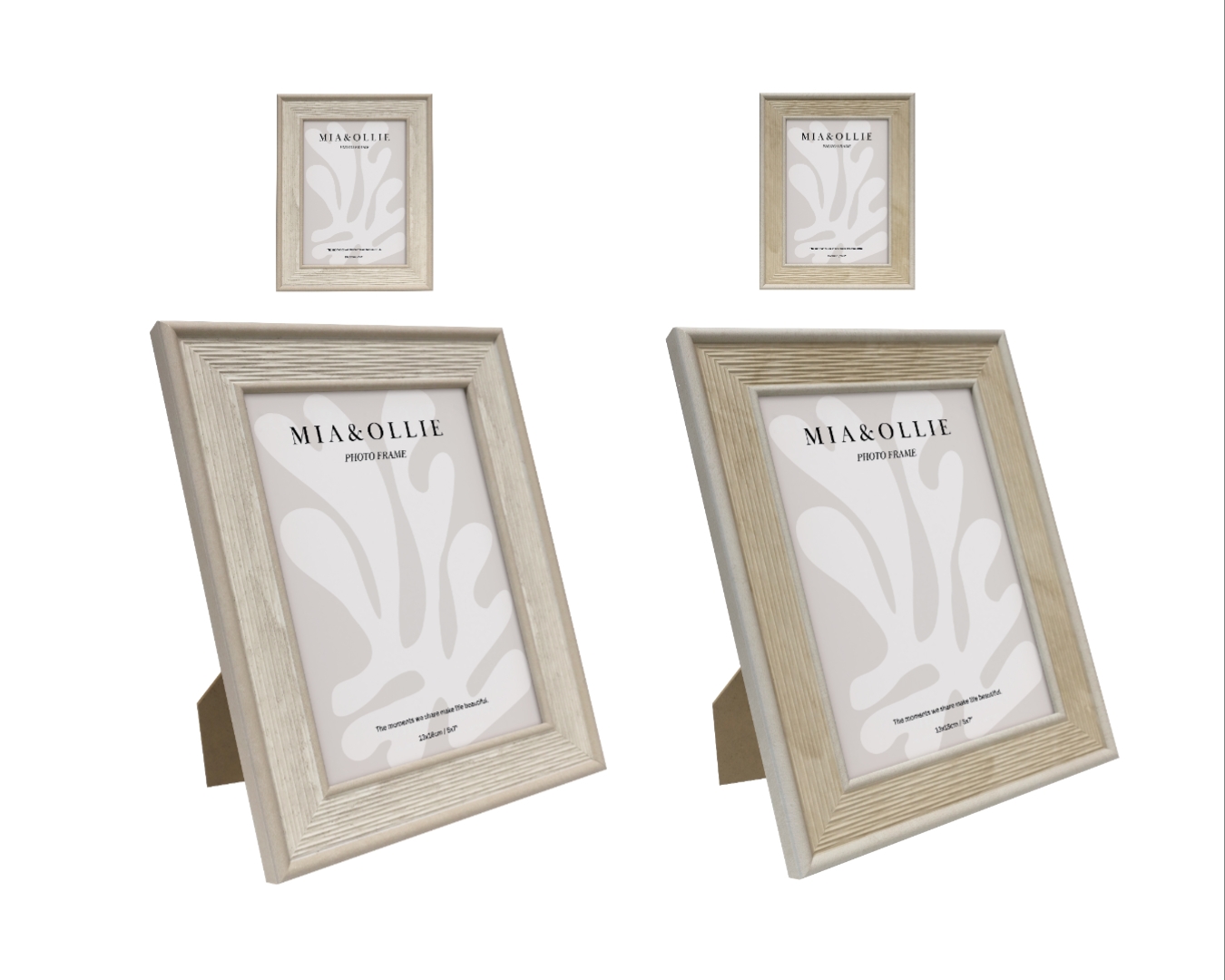 V637-PHO37301-202508252055-00 Set 2 Photo Frame Lisa '5x7in" Assort 18cm - Image 1