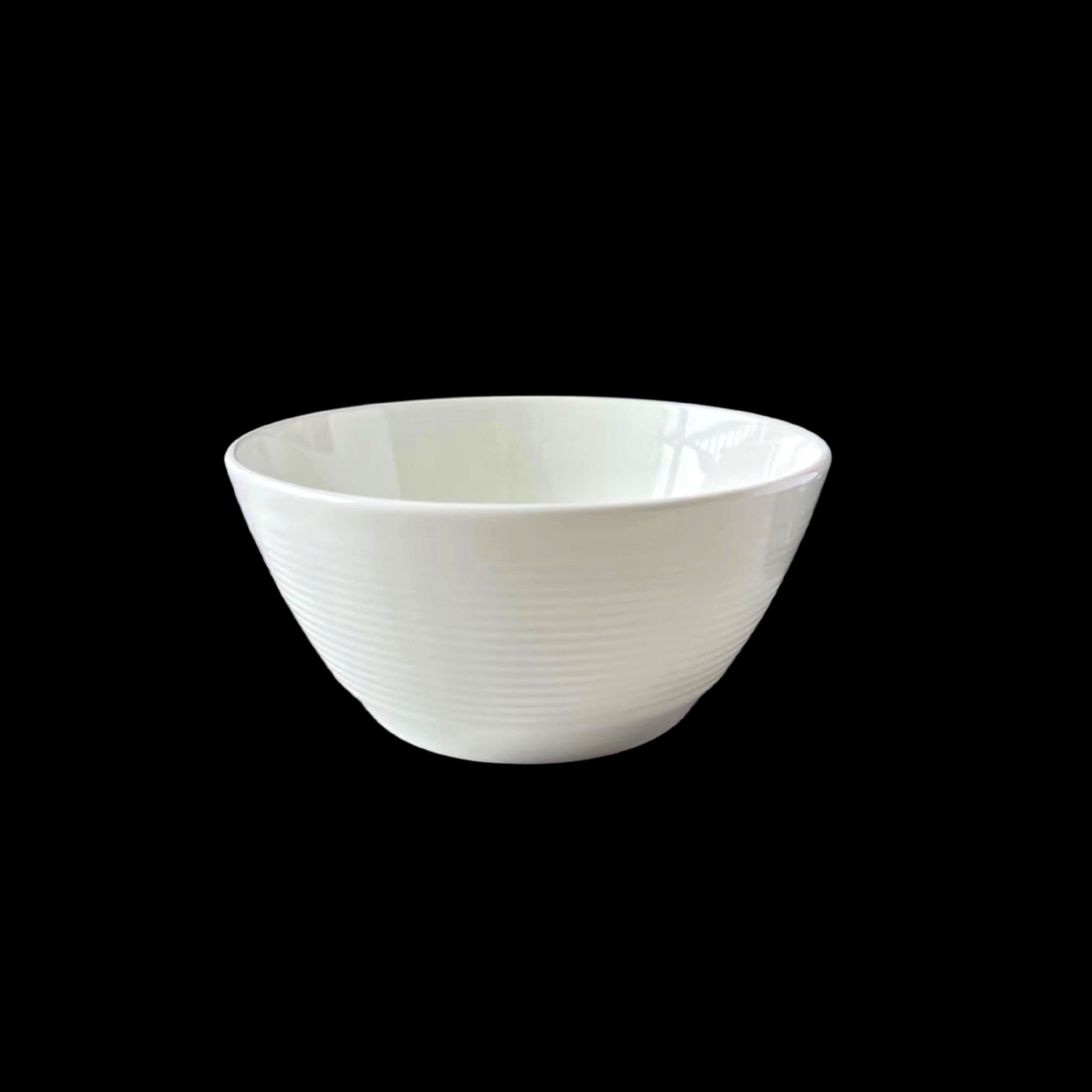 V637-TAB35955-202508260615-00 bulk 24 White Fine Bone China Embossed Bowl 11x6cm - Image 1